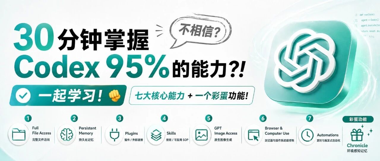30 分钟掌握 Codex 核心能力教程封面